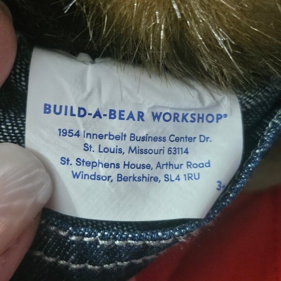 15" Gund Bear In Build A Bear Clothes Christmas Soft Brown Sparkly Bear Plush - Picture 4 of 9